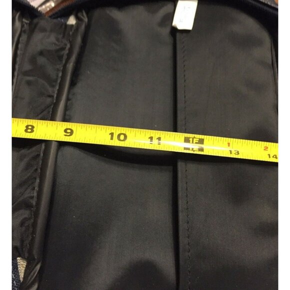 Bible Cover Dark Blue Faux Leather Black Inside Two Inside Outside Pocket - Picture 4 of 7